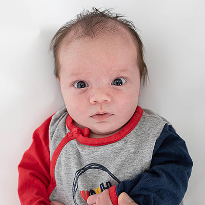 Baby passport photo taken in the Photos By Orion studio in Salem, Oregon